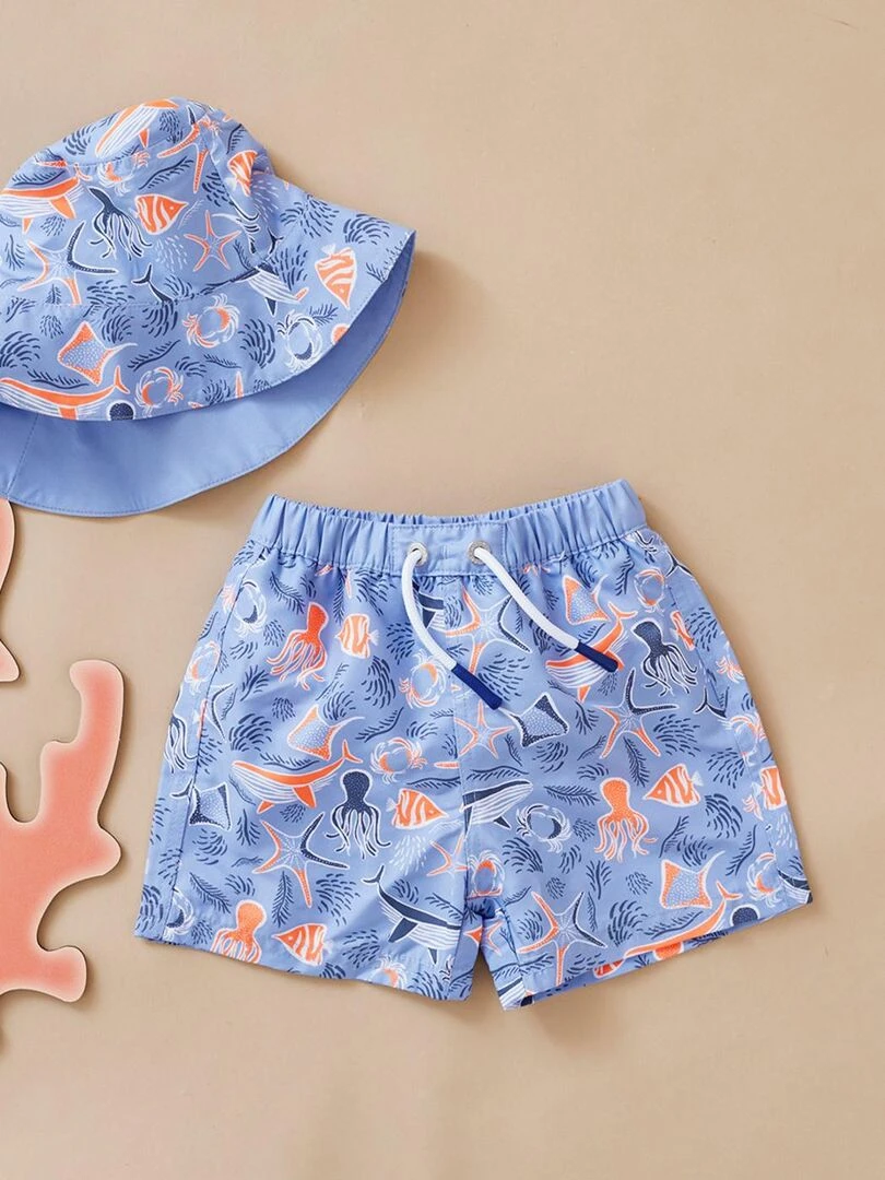 Boxer de bain double protection Archimède Bleu