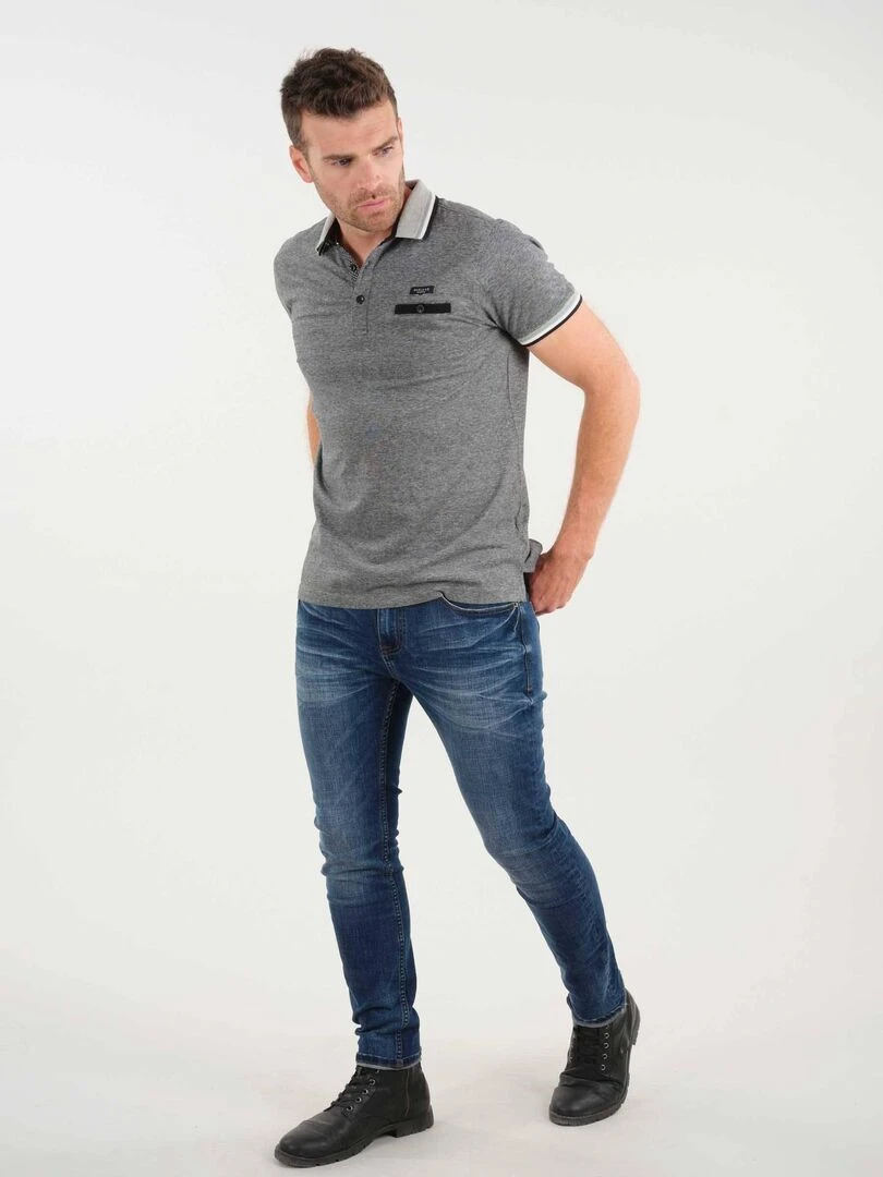 Polo en jersey pour homme 'Deeluxe'   Gris