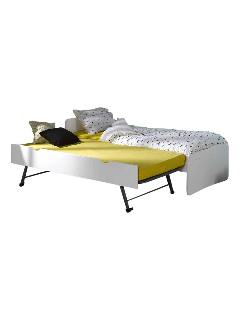 Lit gigogne Spike   AKITEN RETAIL   Blanc Blanc