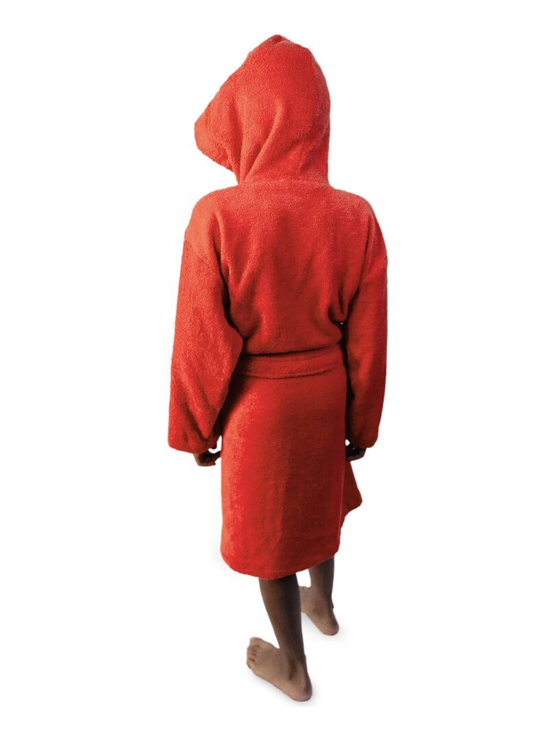 Peignoir enfant 100% coton PARIS 2024 MASCOTTE OLYMPIQUE ALLEZ Rouge