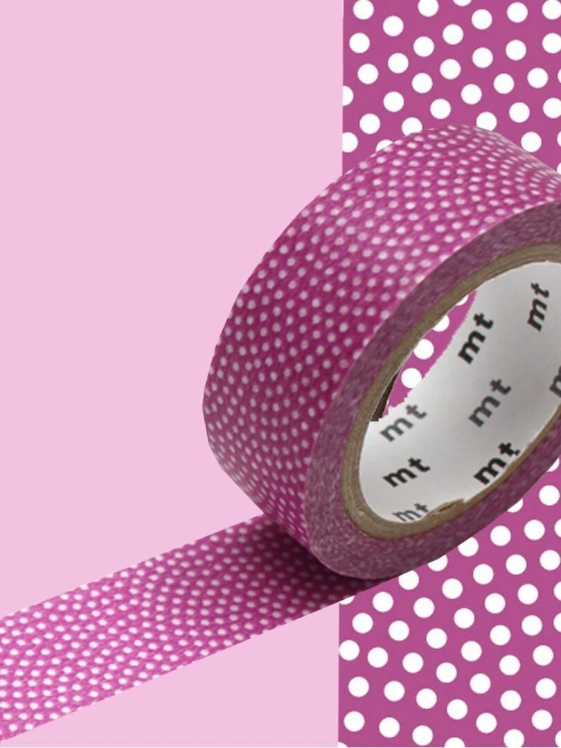 Masking tape à pois Samekomon Violet 1 5 cm x 7 m N/A