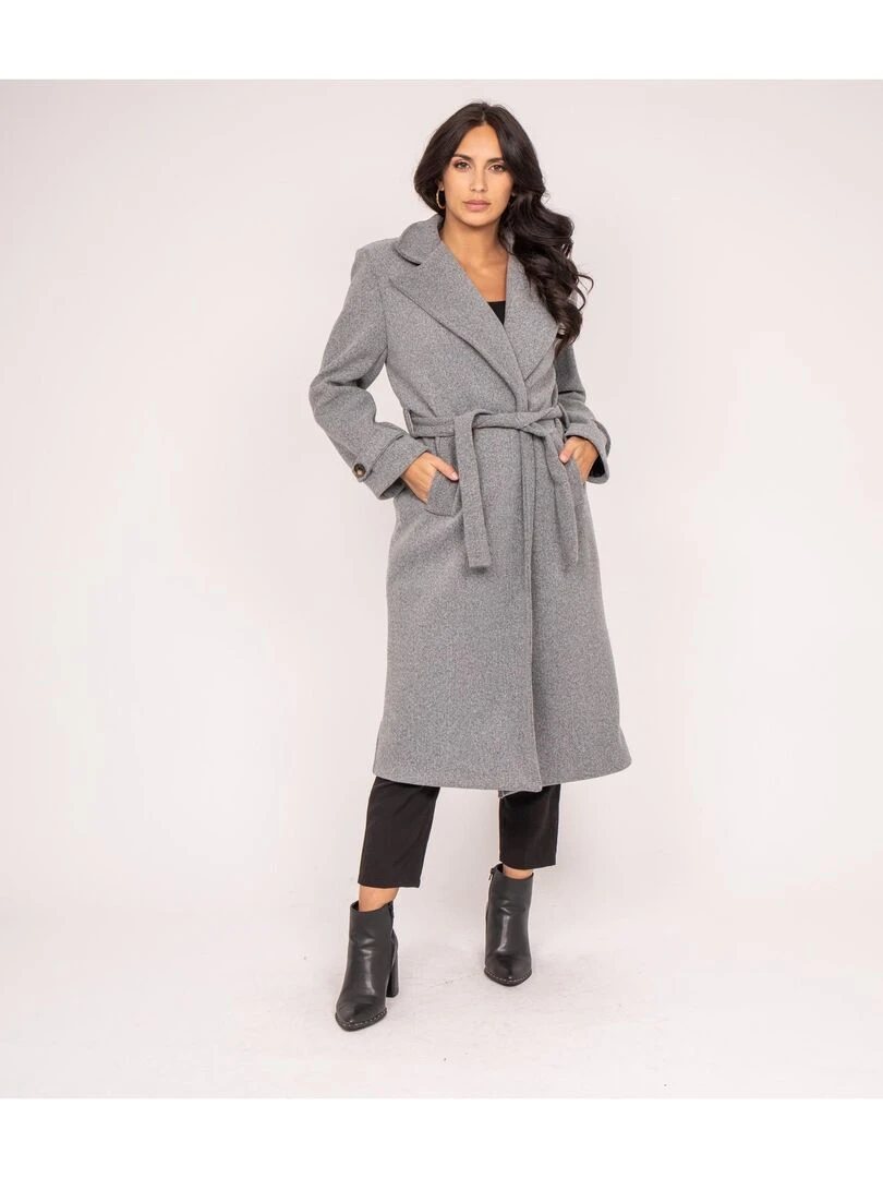 Manteau long UNIZI   Gris chiné