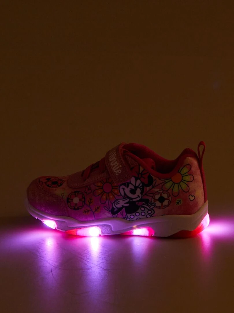 Baskets en toile 'Minnie' 'Disney' lumineuses   Rose