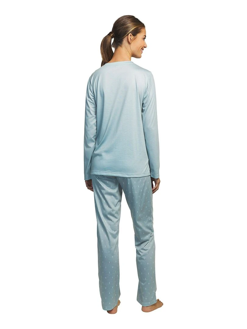 Pyjama pantalon haut manches longues Algodon Vert