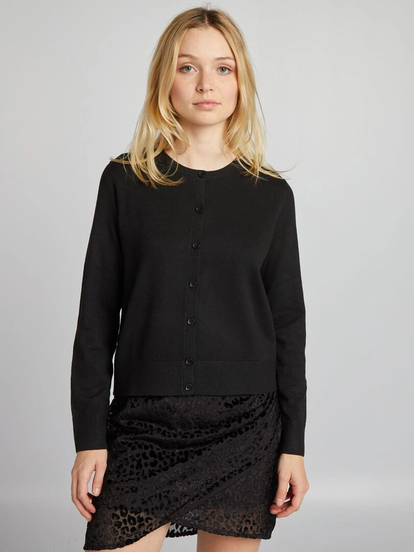 Gilet manches longues   noir