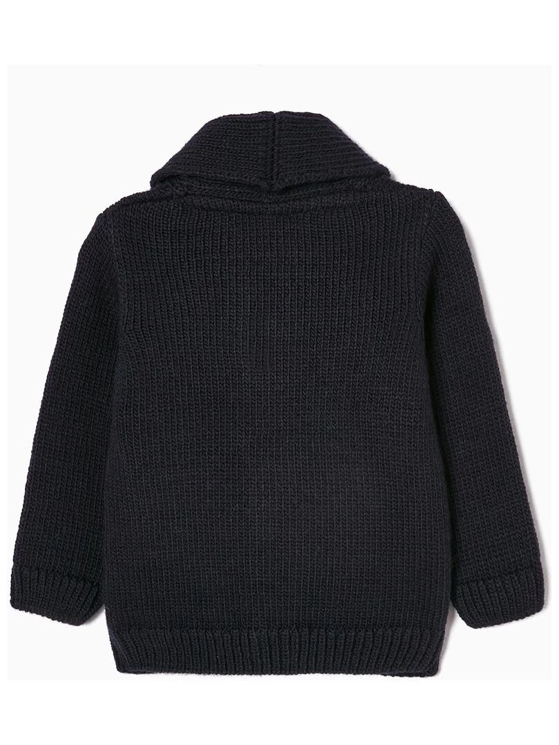 Gilet en Maille Épaisse pour Bébé Garçon 'You&Me'  NOËL   Bleu foncé