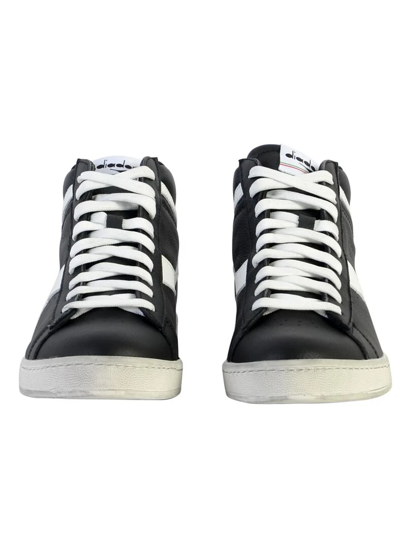 Basket à lacets Cuir Diadora Game L High Waxed   Noir