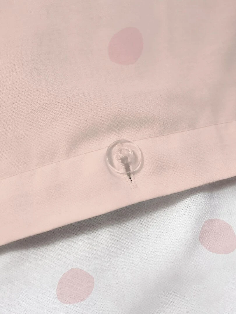 Parure de lit imprimée 100% coton  NUAGES   Rose