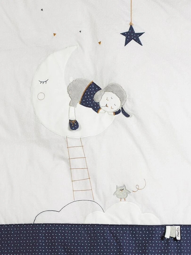 Housse de couette 100x135cm et taie en coton blanc SAUTHON Blanc