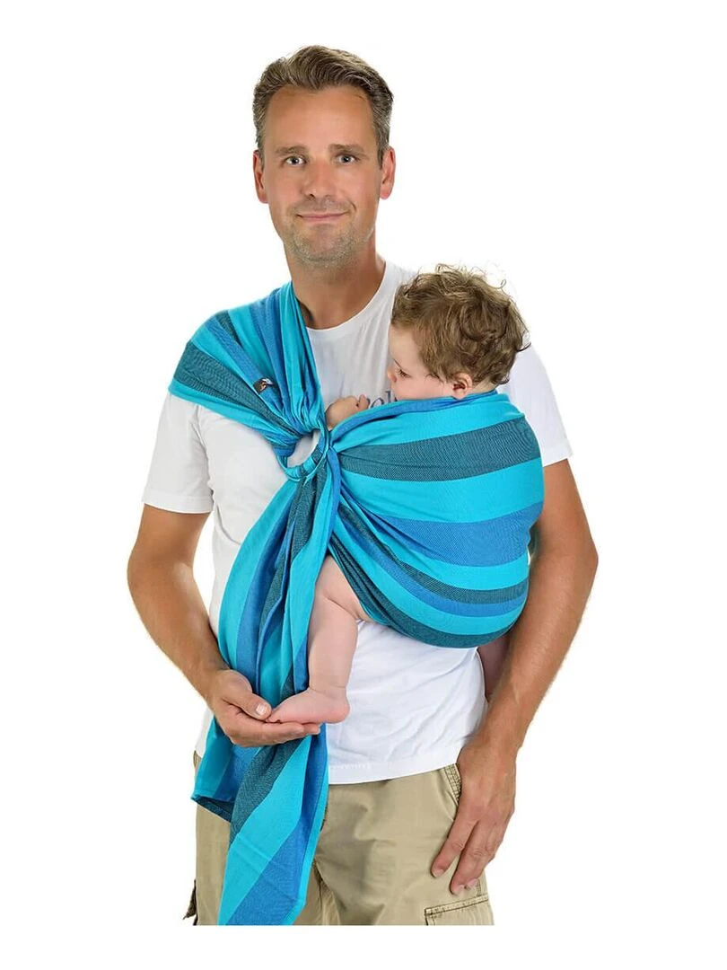 Hoppediz Écharpe de portage Ring Sling Bleu Bleu Bleu
