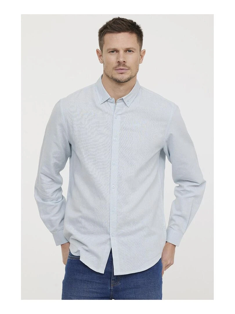 Lee Cooper Chemise manches longues coton regular DUKO Bleu gris