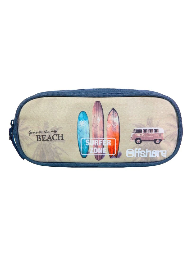 BAGTROTTER Trousse scolaire rectangulaire Offshore Beige Van & Surf Beige