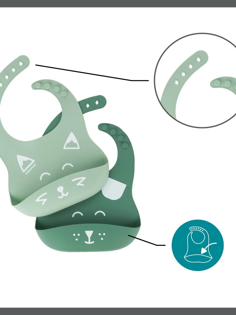 Bavoirs Silicone Babymoov   Vert
