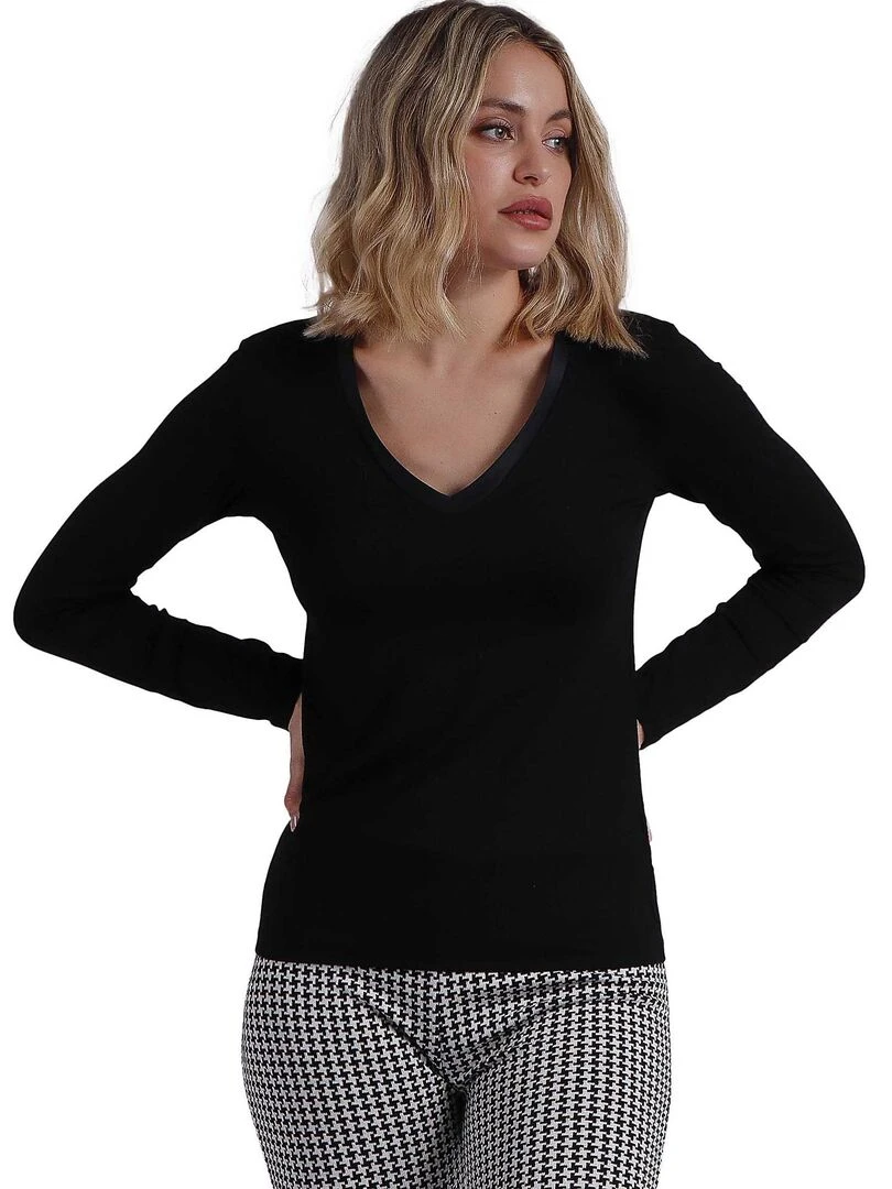 Top manches longues Pico Raso Noir