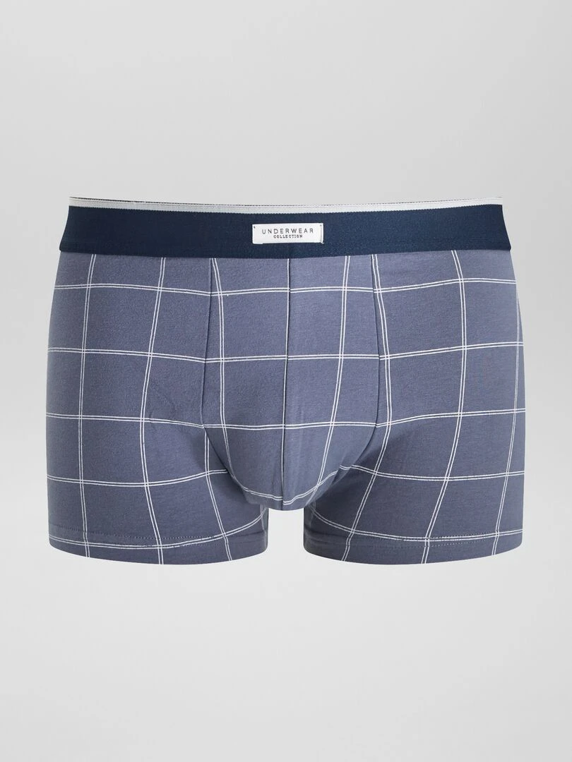 Lot 3 boxers stretch Bleu/rouge/gris