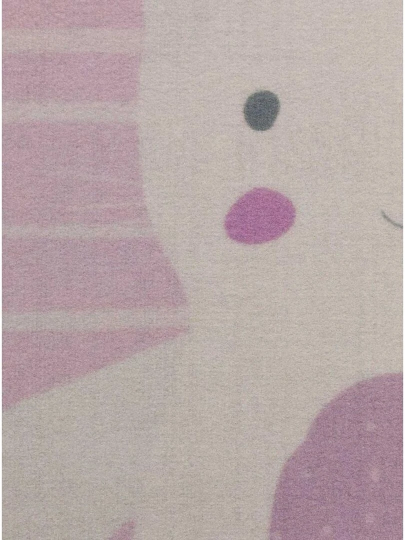 Tapis enfant PINK BUNNY MD Rose 95x125 Fait en Europe en nylon   Rose