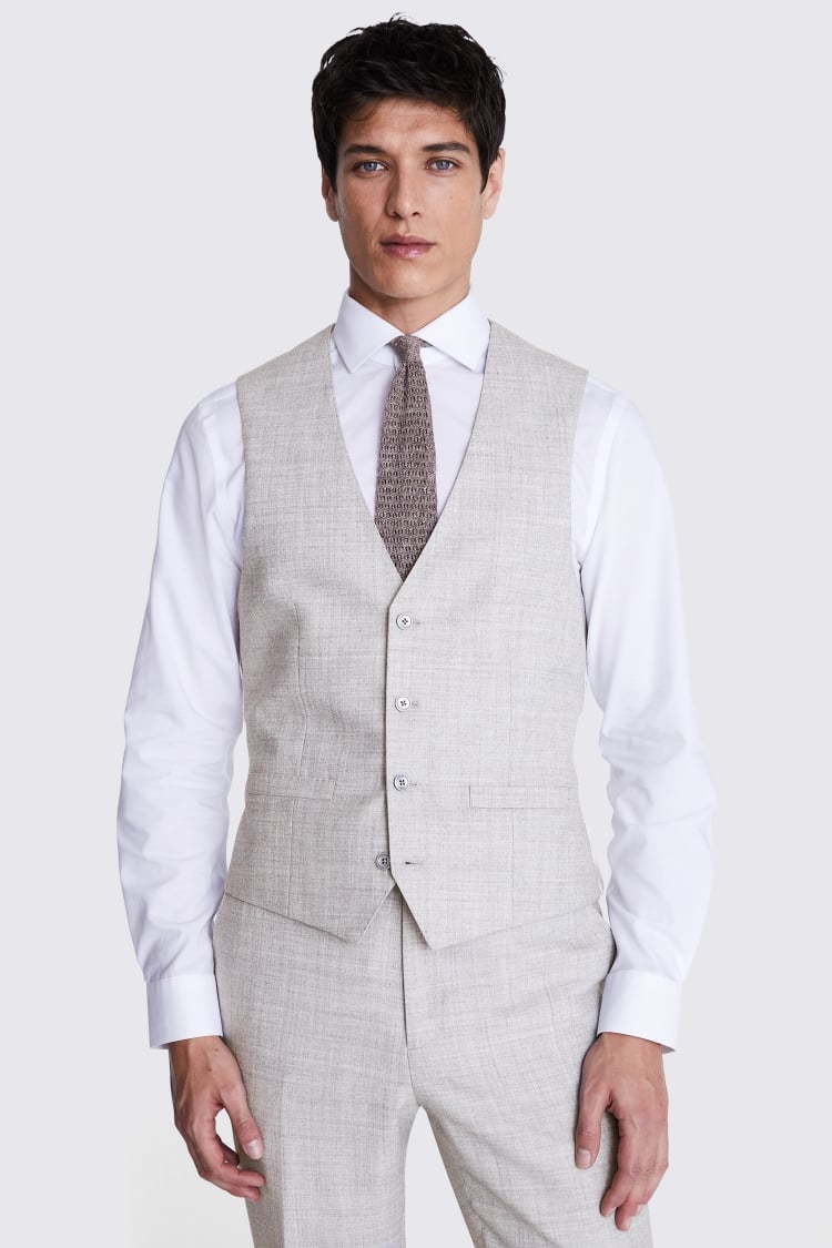 Slim Fit Light Grey Waistcoat