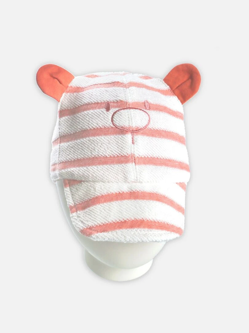 Casquette rayée en coton   Noukie's   Rose