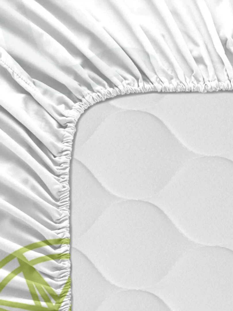 Drap housse World map "Happyfriday"   Blanc