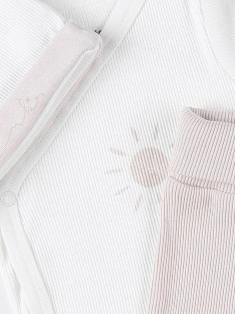 Set body + legging + bonnet  clair /écru   Noukie's   Beige