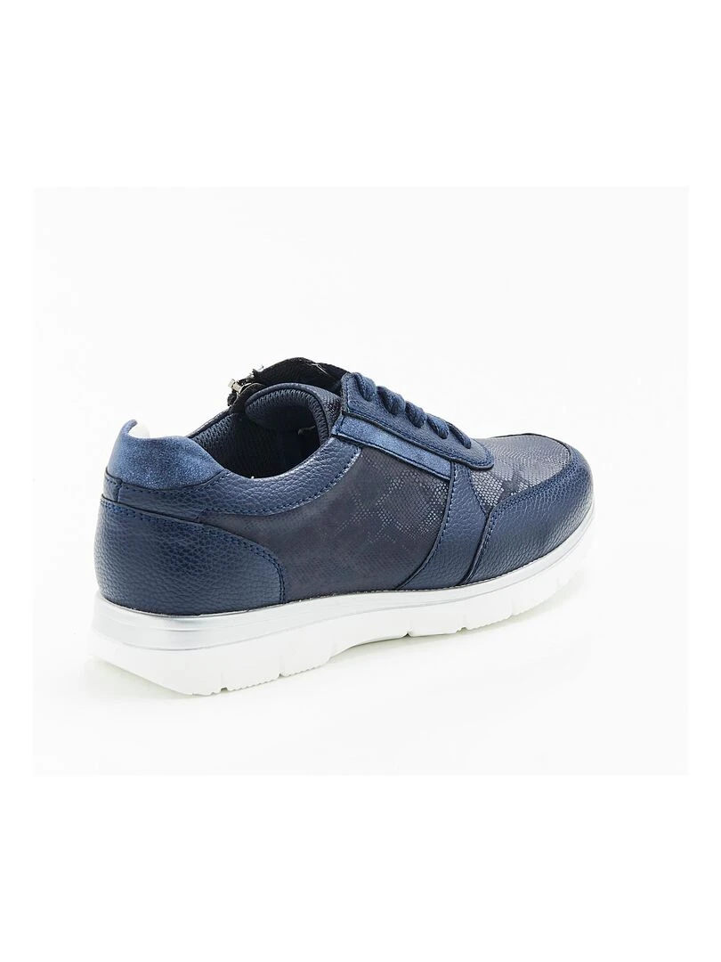 Baskets dessus irisé et texturé Amortyl   Damart   Bleu marine
