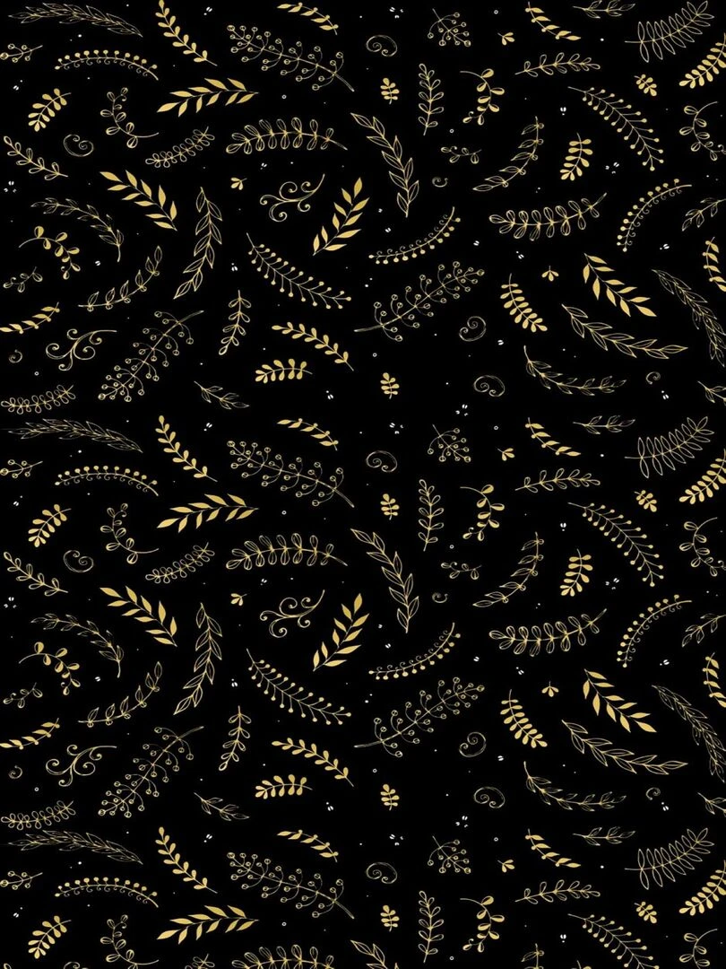 Tapis de Noel Noir Gold Noir