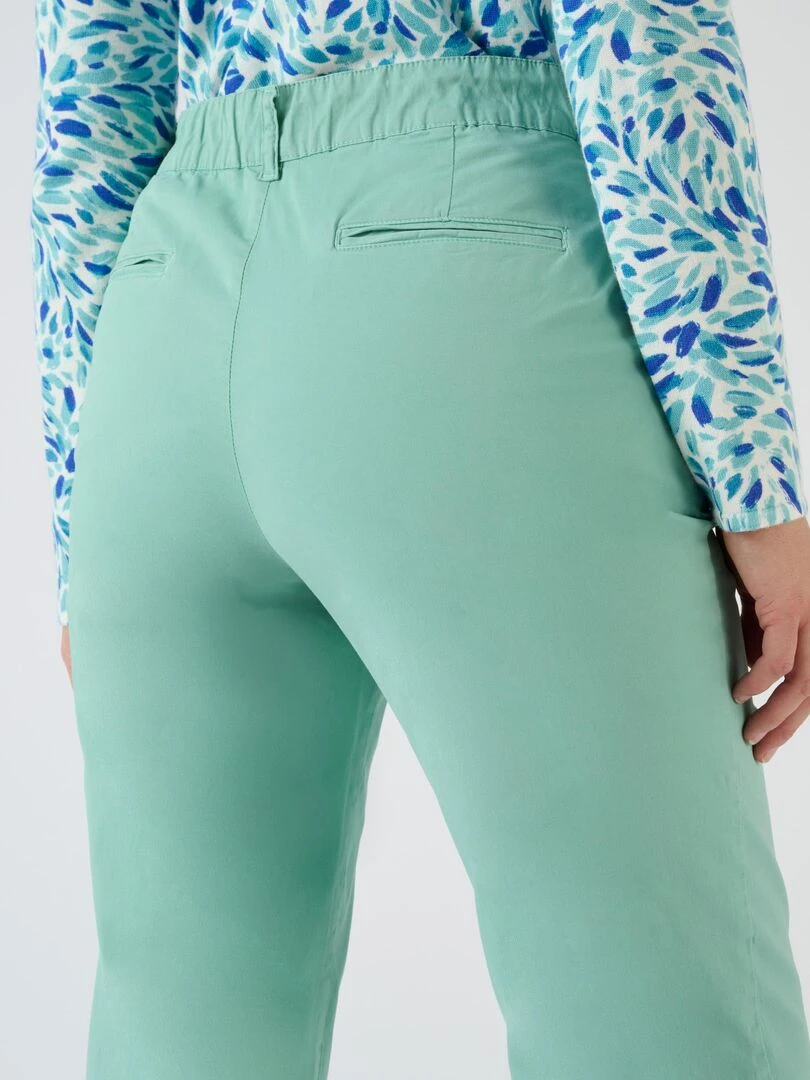 Pantalon 7/8ème poches cargo   Damart   Vert anis