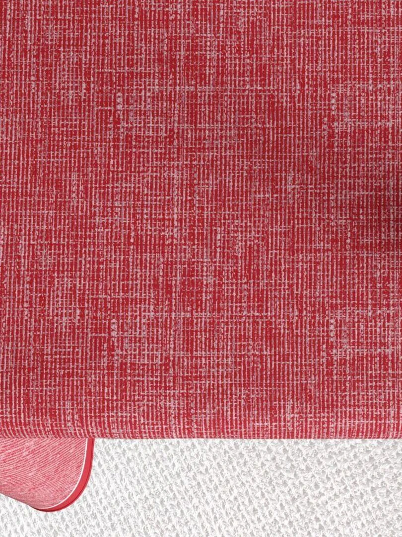 Nappe rectangulaire anti tache en Coton   Chambray Tango   Rouge