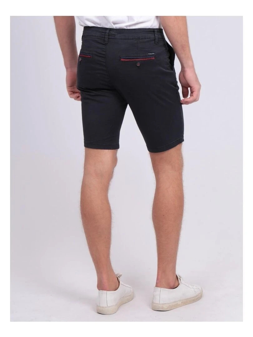 Bermuda chino slim BERKLEY Bleu marine
