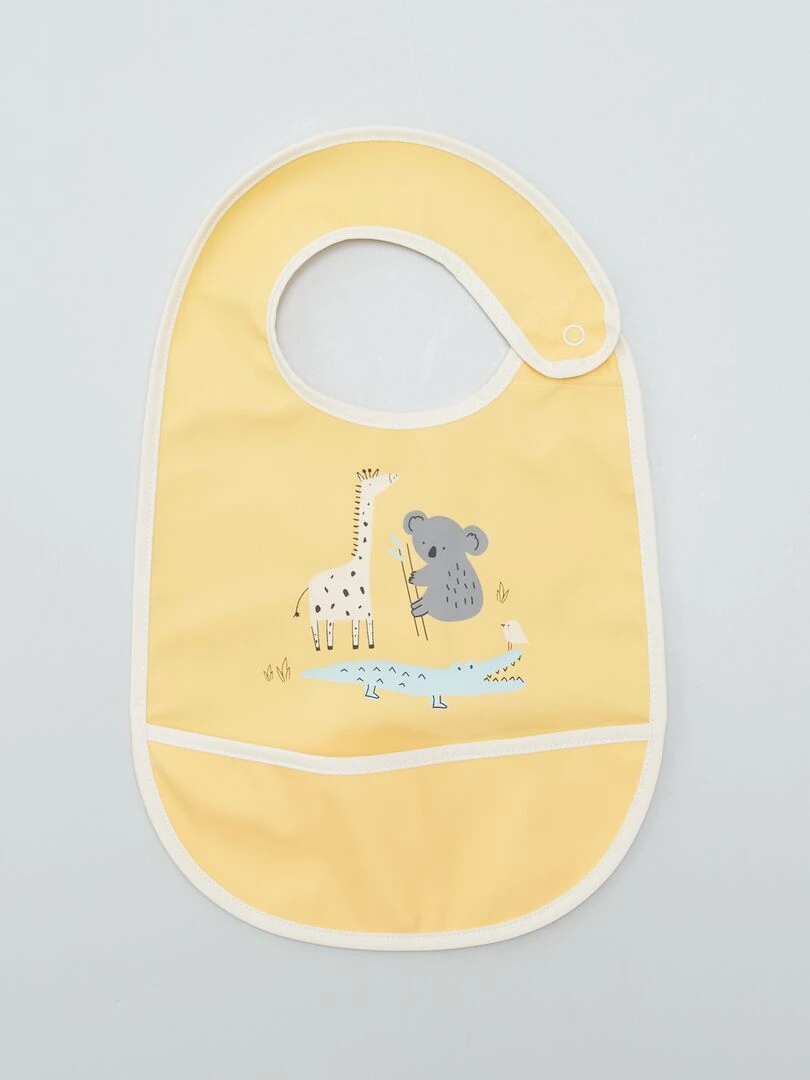 Lot de 2 bavoirs imperméables   Bleu/jaune