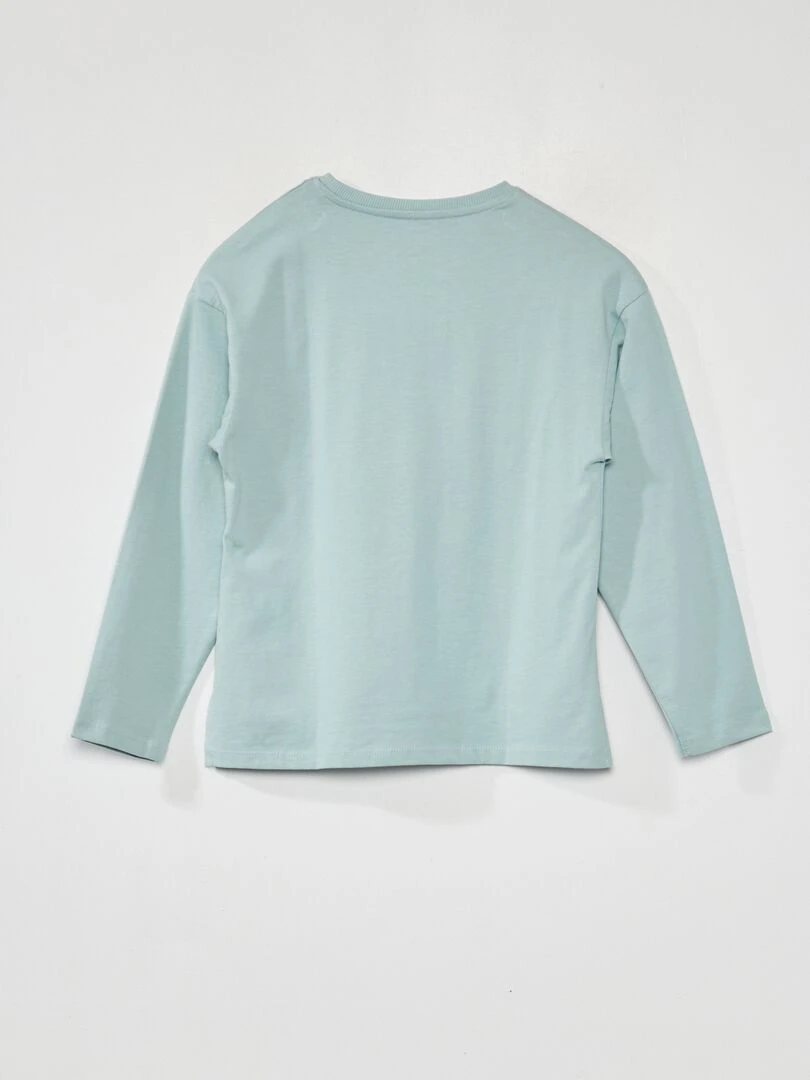 T shirt à manches longues Bleu