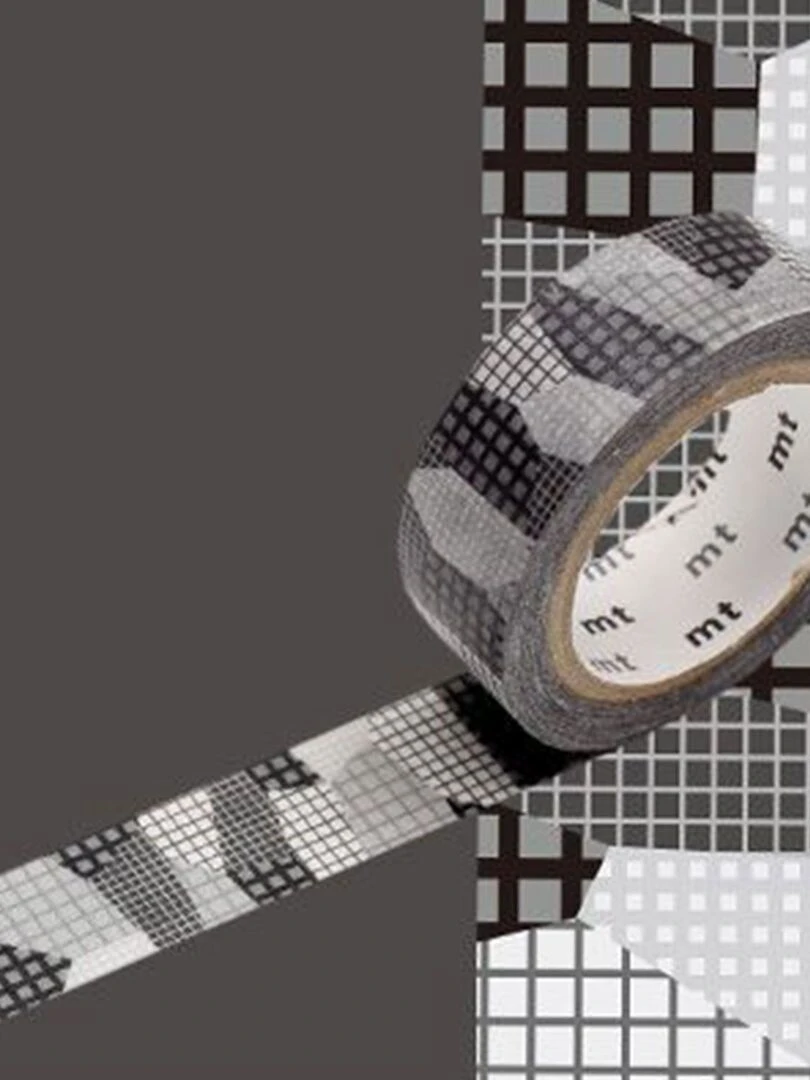 Masking tape collage quadrillé   Noir   1 5 cm x 7 m   N/A