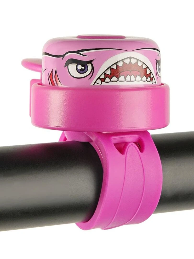 Set Crazy Safety  casque de vélo pour enfants  antivol et sonnette  Requin rose   Rose