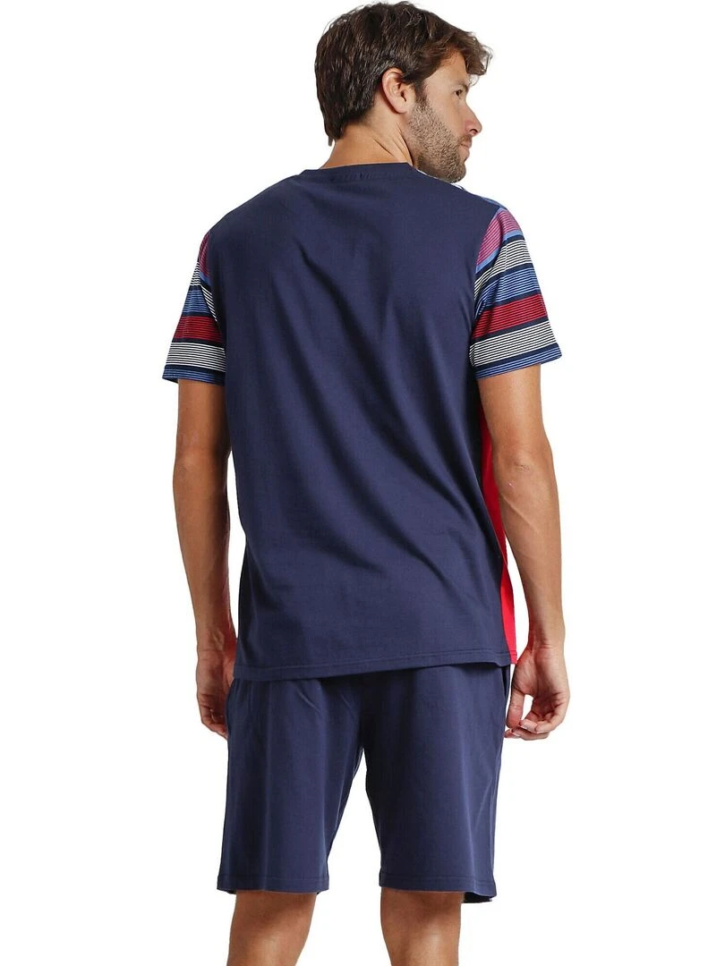 Pyjama short polo Strings Lois Rouge