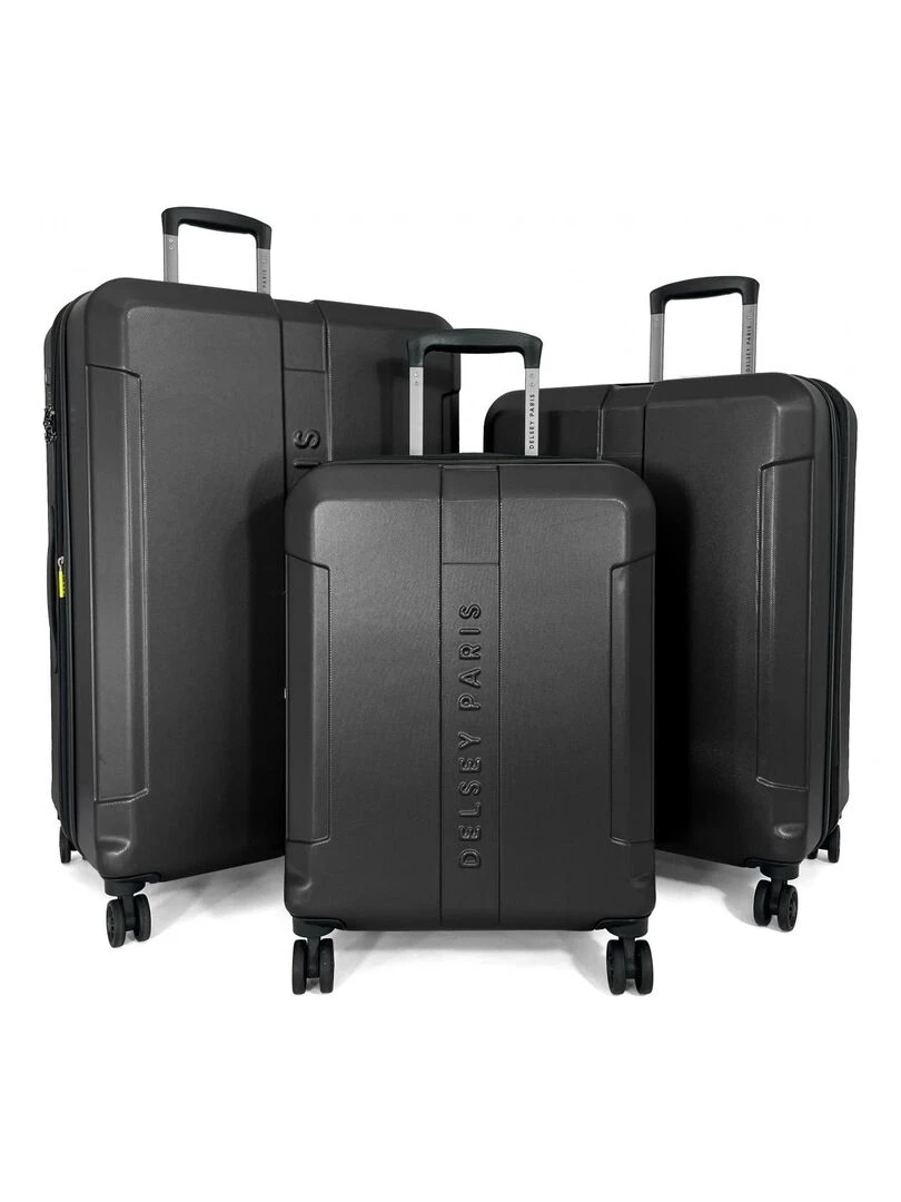 Lot 3 valises rigides extensible TSA ABS Noir