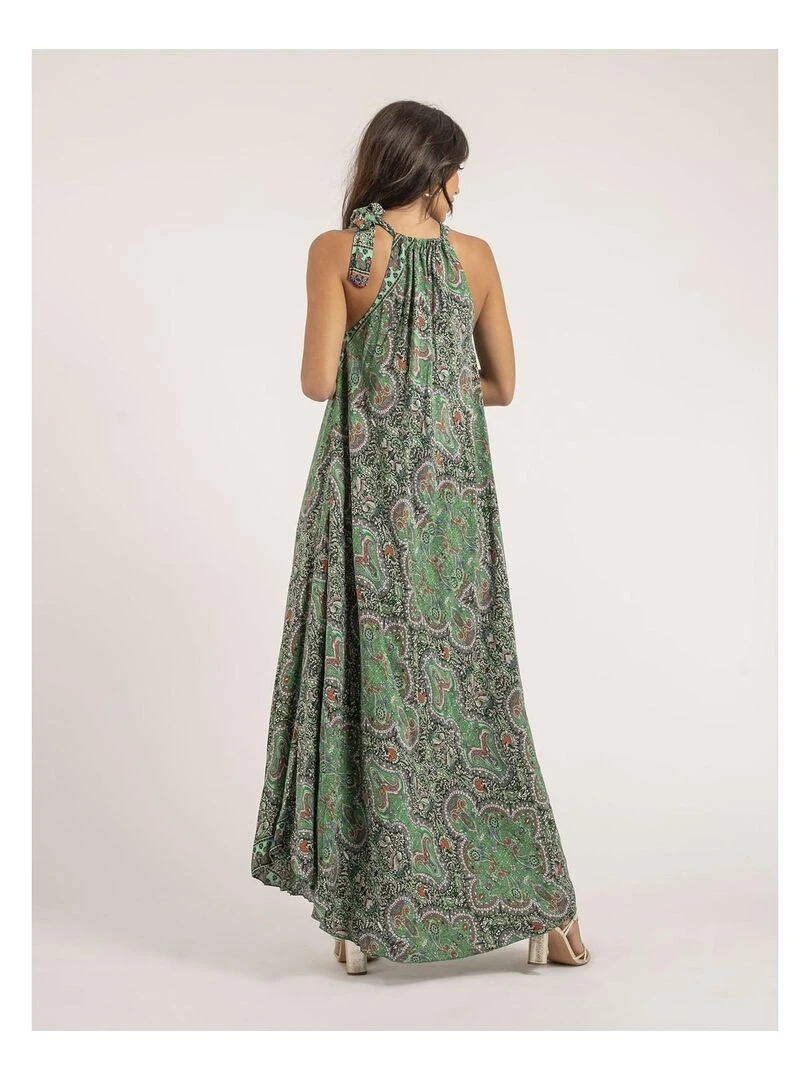 Robe longue motifs IMELDA Vert