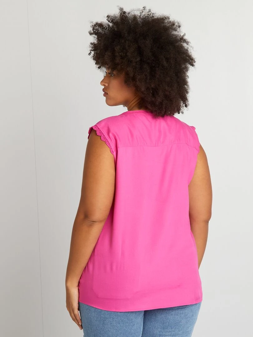 Blouse sans manches unie 'Only'   Rose
