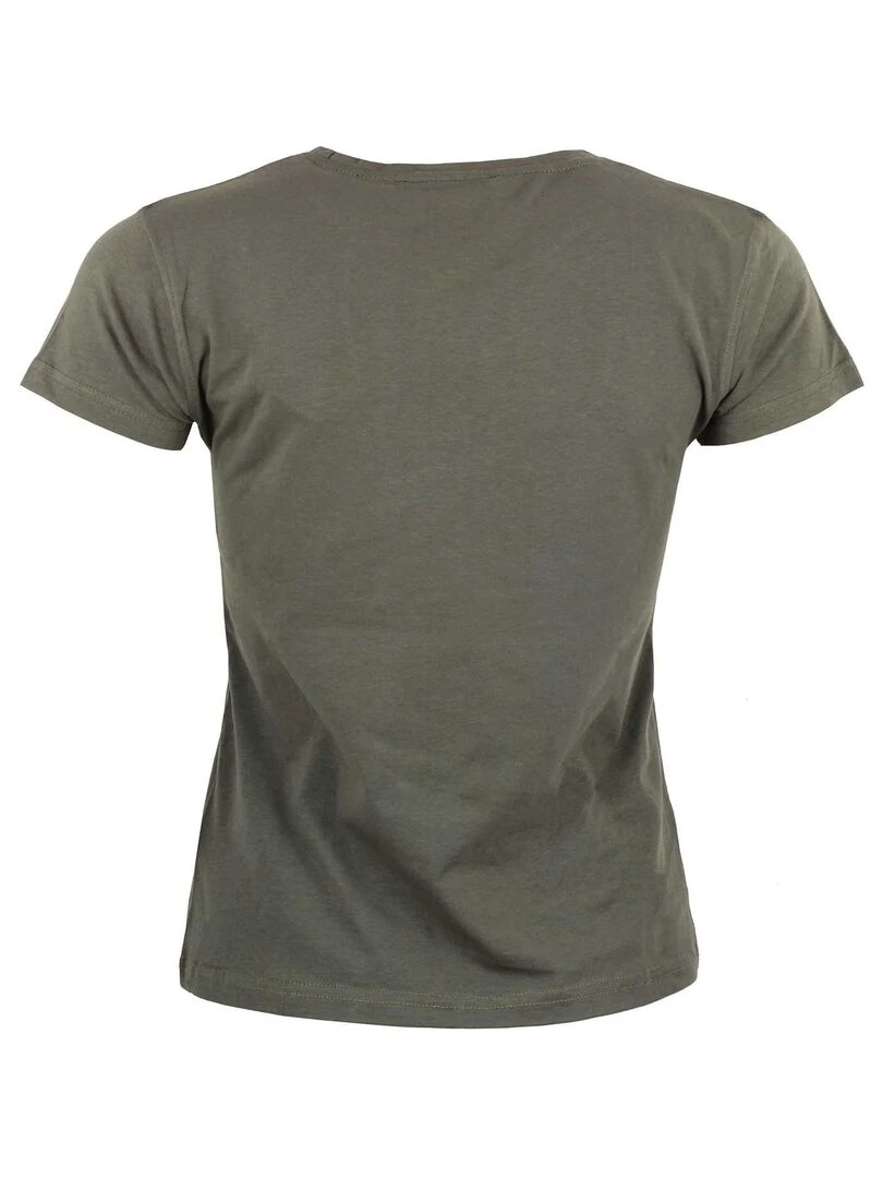 T shirt manches courtes femme AJOJO   Kaki