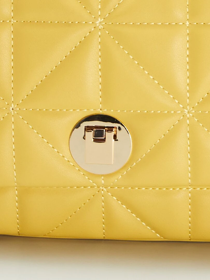 Sac bandoulière effet matelassé   Jaune