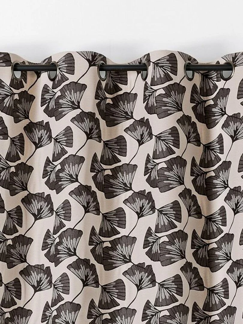 Rideau jacquard Biloba Gris clair
