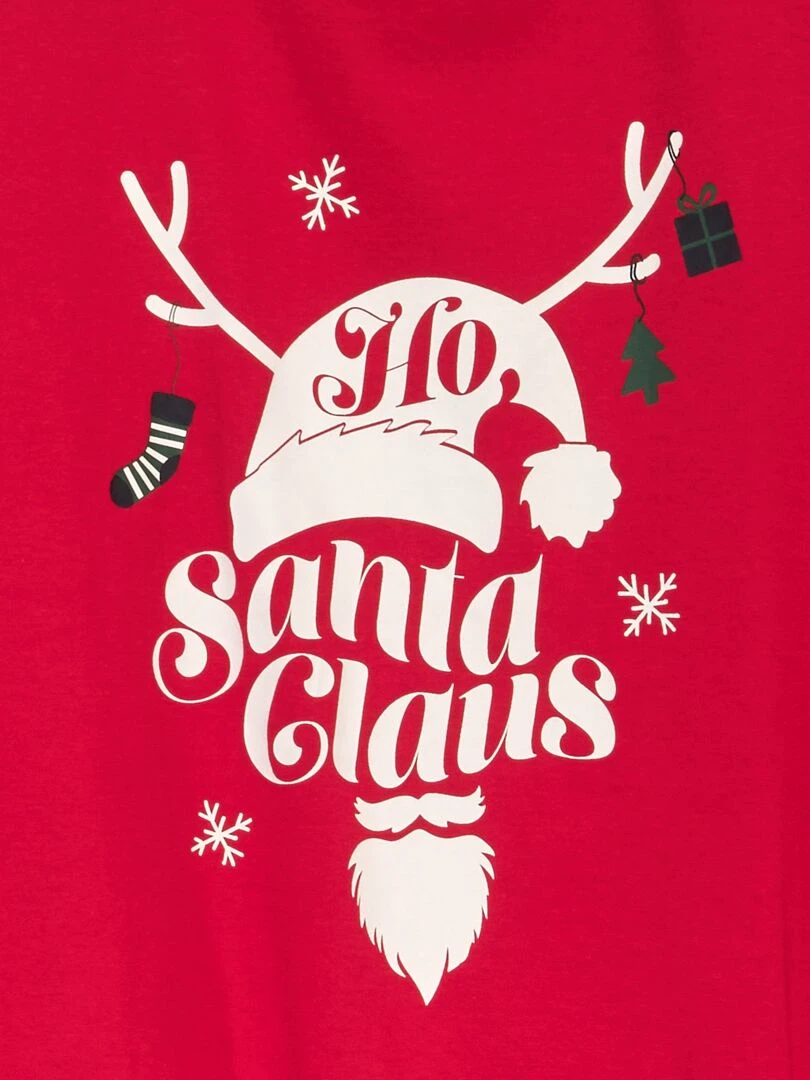 Tee shirt manches courtes imprimé 'Noël' BLUESANTA