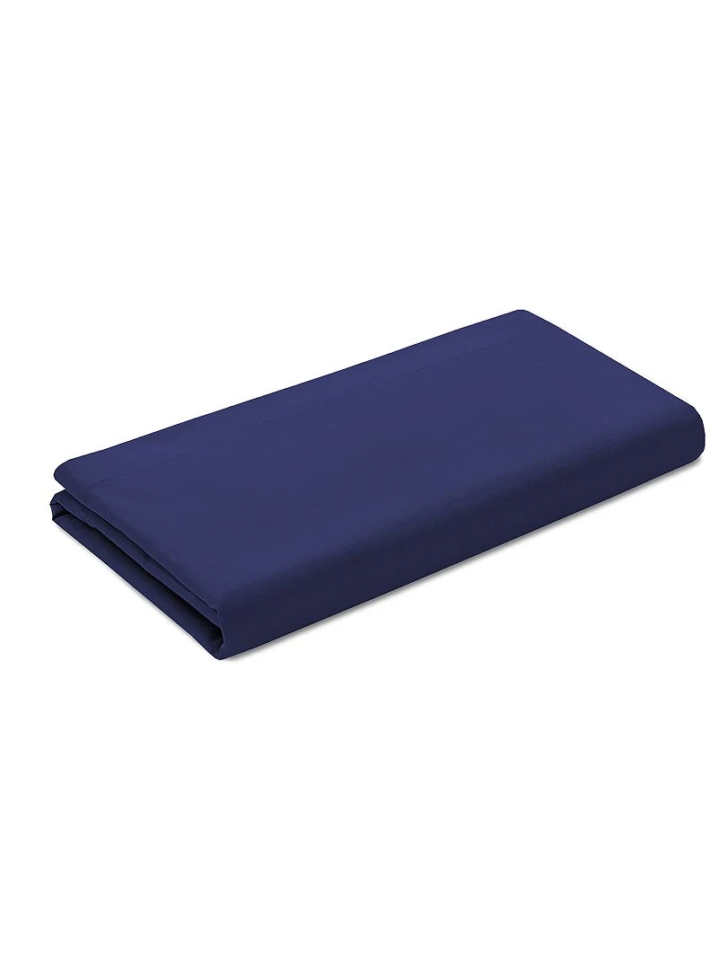 Drap plat uni bleu marine