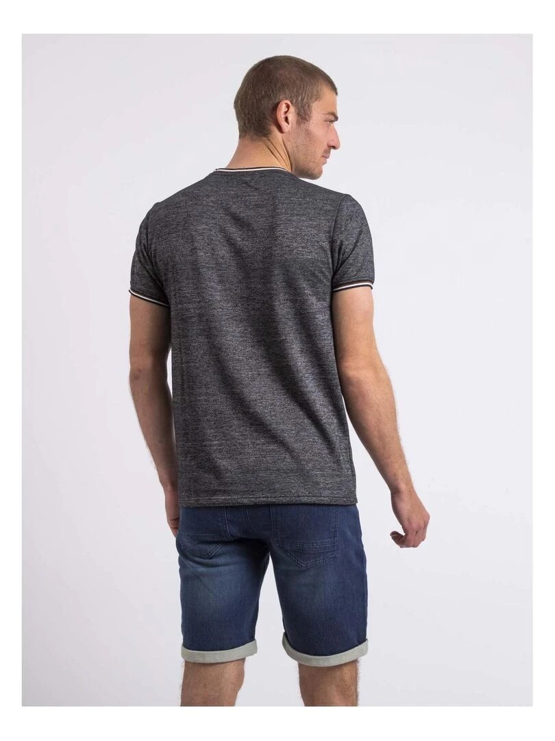 T shirt col rond pur coton NENALO   Noir