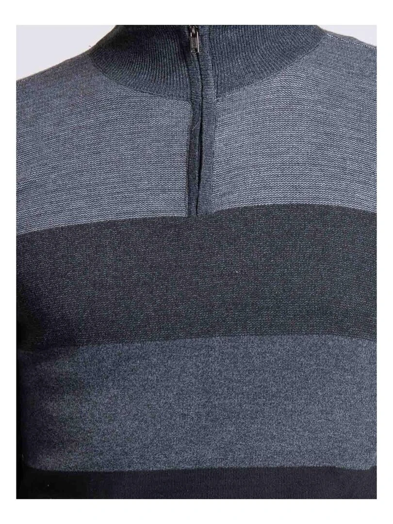 Pull col montant zippé LOSIBIL   Gris foncé