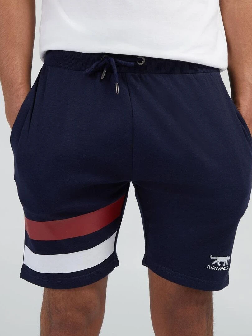 SHORT TRICOLORE Airness Bleu marine