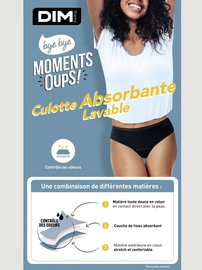 Culotte absorbante 'DIM Oups'   noir