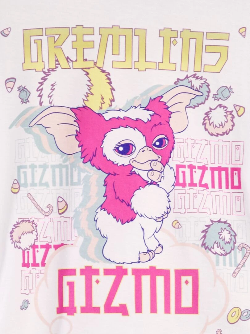 T shirt en coton 'Gremlins' blanc