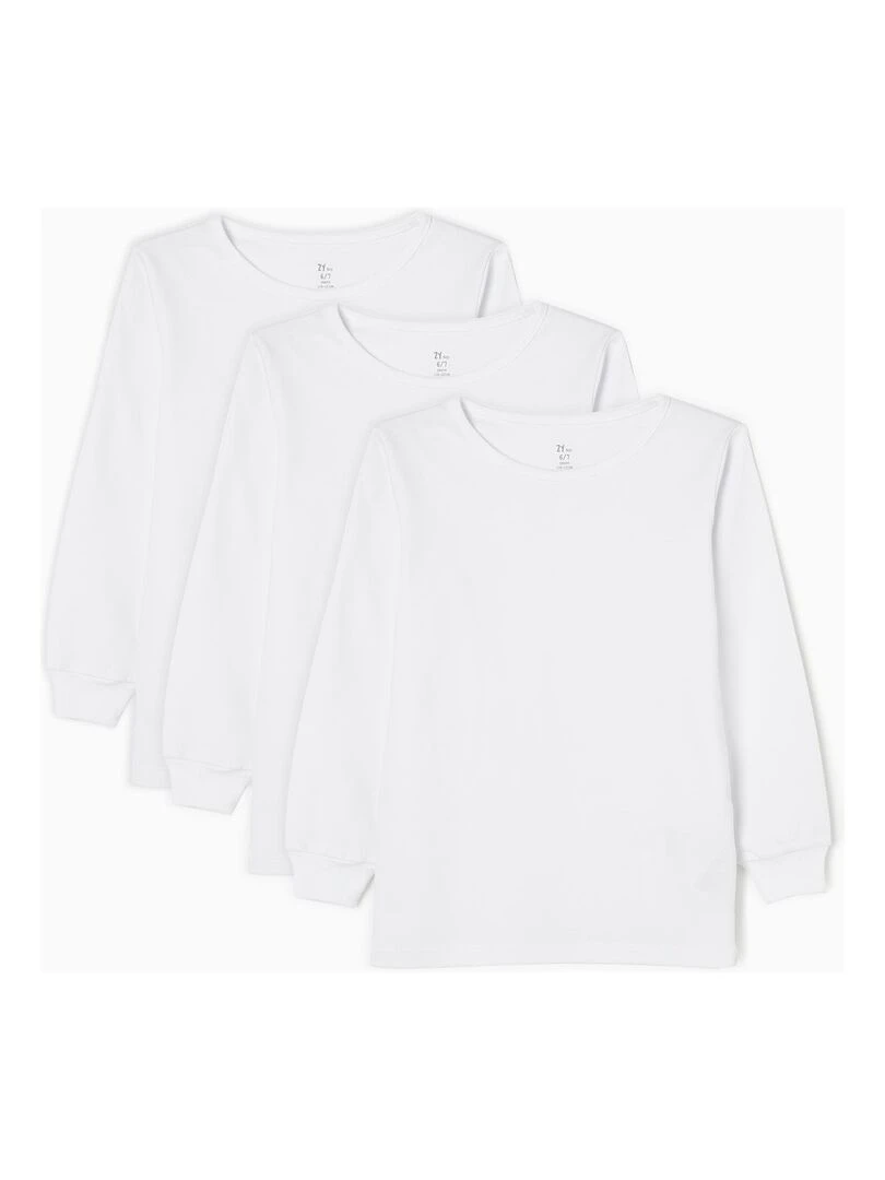 Lot 3 Maillots de Corps en Coton Garçon ESSENTIALS LINE Blanc