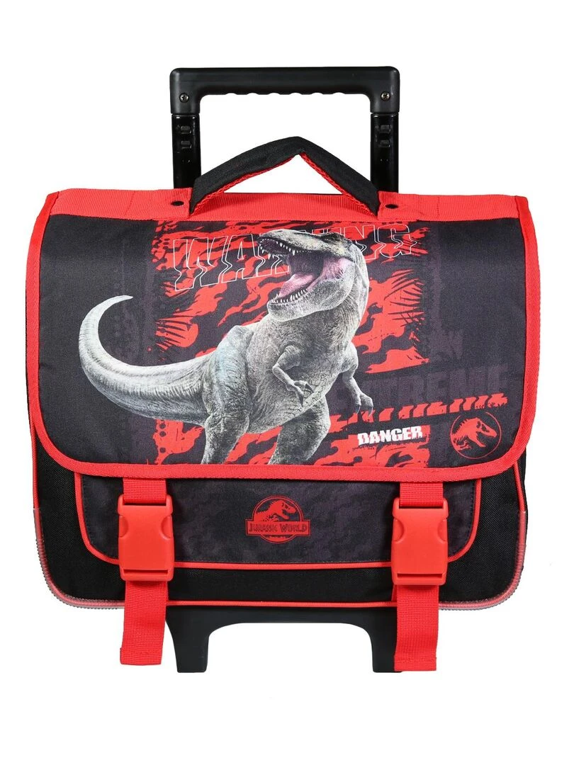 BAGTROTTER Cartable à roulettes 38 cm Jurassic World Dinosaure Noir Noir