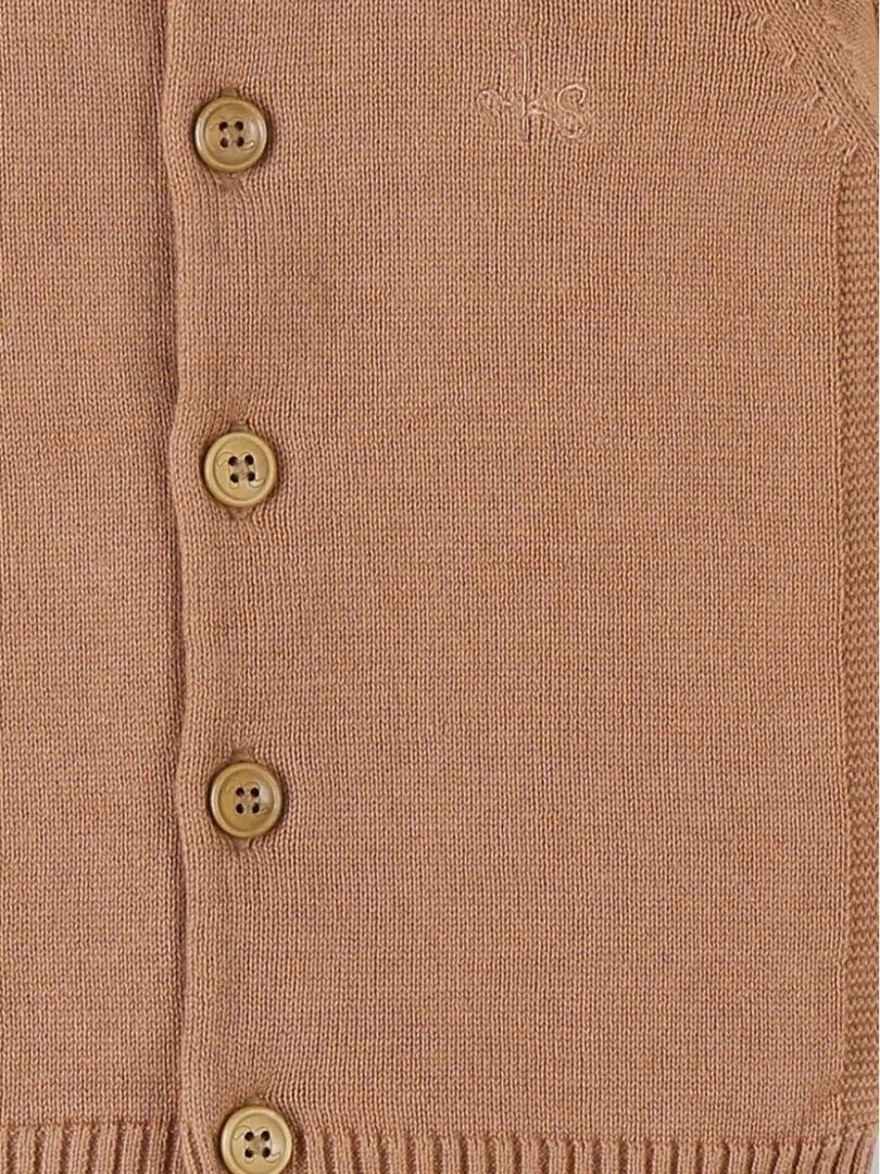 Cardigan en tricot bio fin  caramel   Noukie's   Marron